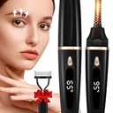 Heated Eyelash Curlers - Eye Lash Curler Heat with Eyelash Comb - Electric Eyelash Curler - LED Display 3 Temp Settings USB Charge Natural Curling 24H for Women Makeup Tool Gifts