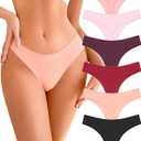 READY TO LOVE Cotton Underwear for Women Pack Breathable Thongs for Women Sexy Stretch Soft Womens Panties Thong XS-XL