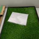 Dog Grass Large Potty Patch, Dog Litter Boxes Artificial Grass Bathroom Turf for Pet Training, Washable Puppy Pee Pad, Perfect Indoor/Outdoor Portable Potty Pet Loo (Tray system-35"X22.6")