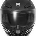 YEMA DOT Approved Full Face Motorcycle Helmet Adult Motorcycle Helmets with Dual Visors & Adjustable Vents, for Scooter, Moped, Street Bike, Cruiser (Black, XL)