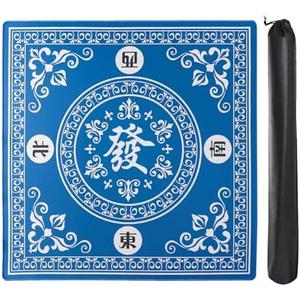 GUSTARIA Mahjong Mat,31.5"x31.5" Blue Rubber Anti-Slip Mahjong Table Mat with 3 Dice & Carrying Bag for Mahjong, Card, Board & Tile Games GUSTARIA Mahjong Mat,31.5"x31.5" Blue Rubber Anti-Slip Mahjong Table Mat with 3 Dice & Carrying Bag for Mahjong, Card, Board & Tile Games