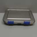 Stainless Steel Bento Box Kids, 3 Compartments Leak Proof Metal Bento Lunch Box, 304 Stainless Steel Bento Lunch Containers for School and Office,Dishwasher Safe, BPA-Free-Blue