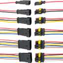1/2/3/4/5/6 Pin Connector with 16 AWG Wire Automotive Electrical Connectors Waterproof Wire Connectors for Car Truck Motorcycle Marine Boat 20PCS Kits