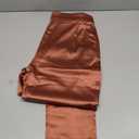 heipeiwa Women's Satin Pants Dress Casual Pleated Pull on High Waist Pants Baggy Front Tapered Trouser. Size Large