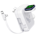 2in1 iWatch Charger, 36W Retractable Charger for iPhone iWatch,Travel Wall Charging Block Compatible with iPhone 16/15/14/13/12/11 iWatch- Solid White