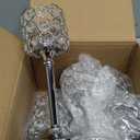 Mumufy 6 Pieces Crystal Candle Holders Set 3 Sizes Tall Crystal Wedding Candlestick Holders Pillar Candelabra Stand for Table Centerpieces for Christmas Party Wedding Dining Decoration (Silver)