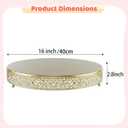Cake Stand, Metal Round Cupcake Dessert Stand Cake Display Holder for Wedding Party Birthday Baby Showers Anniversary,Gold 16"