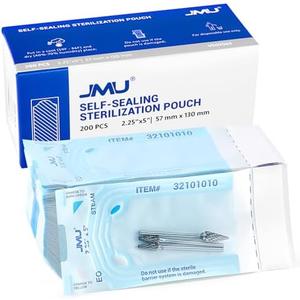 JMU 200 Self Sealing Sterilization Pouches, 2.25" x 5" Autoclave Sterilizer Bags