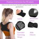Posture Corrector for Men, Adjustable Back Support Brace, Comfortable Shoulder Brace, Breathable Posture Corrector for Women, Shoulder, Spine and Neck Pain Relief (Noir Black, M) 13.441*11.568inch