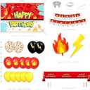 Birthday Party Decorations for Boys,Happy Birthday Banner,Foil Balloons,Tablecloth,Party Supplies For Girls (Yellow cartoon)