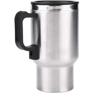 12V Car Heated Cup 450ml Stainless Steel Travel Mug 60W Fast Boiling Electric Kettle for Coffee Tea with Auto Shut-Off Car Beverage Warmer