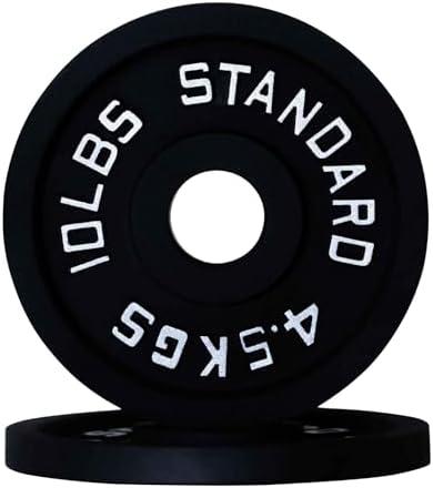10lbs Weight Plate Pairs and Sets from Barbell Standard | Powder Coated & Extremely Durable | Fits 2" Olympic Barbells 