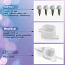 Beeveer 70 Set Light Clips Compatible with Govee Pro H706 H806 Mounting Clips with 140 Screws Compatible with Govee H706 H806 Pro Permanent Outdoor Lights Extension, Install Firmly (White)
