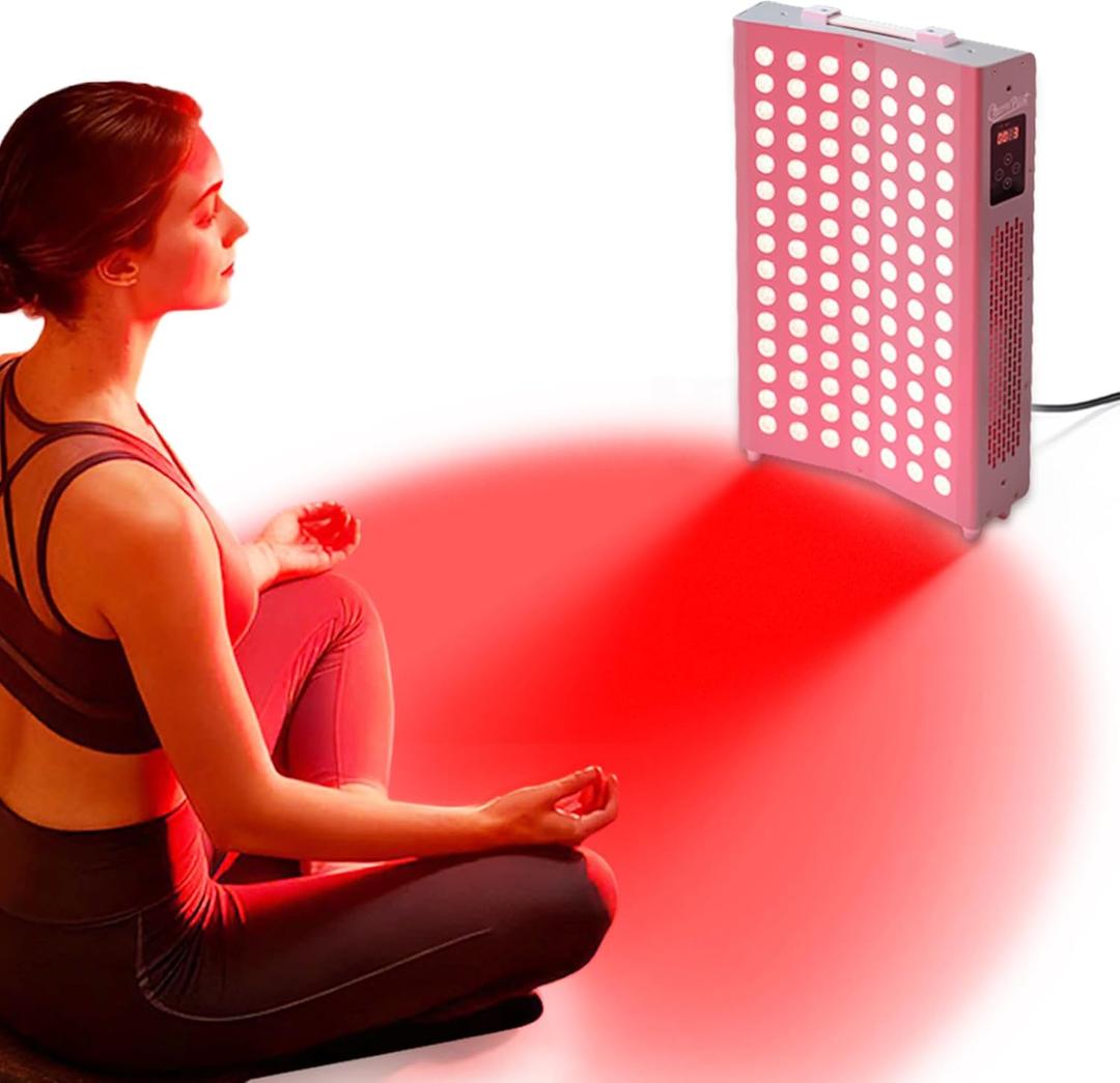 Curved Red Light Therapy Panel, 105 LEDs, 660nm Red & 850nm Near-Infrared | Switchable Modes, for Full-Body Use, Home Self-Care