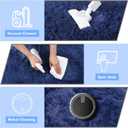 Shag Area Rug for Bedroom 5x8,Blue Fluffy Area Rugs for Living Room,Soft Fuzzy Rug Non-Shedding Indoor Plush Carpet for Bedroom Dorm Home Decor