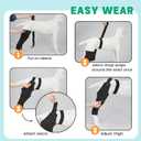 Dog Rear Leg Sleeve to Prevent Licking - Comfortable Recovery Sleeve for Back Hind Leg, Wound Recovery After Surgery for Torn ACL/CCL TPLO, Cone Alternative,Upgraded Threaded Opening (Black)