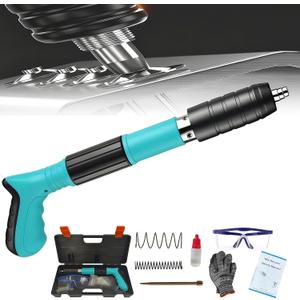 Concrete Nail Gun Kit, 5 Speed Adjustable Manual Steel Nail Gun, Heavy Duty Portable Wall Fastening Tool for Concrete, Brick, Wood, Wall Anchor Nailer, Mini Nail Gun for Household Woodworking & Decor