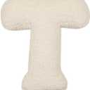 Letter Pillow English Letter Plush Pillow Cozy Lambswool Initial Throw Pillow Alphabets Letter Decorative Cushion Comforting Huggable Stuffed Cushion for Bedroom Sofa15.7 * 13.8 * 3.9 in