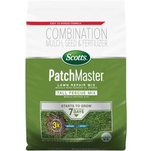 Scotts PatchMaster Lawn Repair Mix Tall Fescue Mix, Combination Grass Seed, Fertilizer, and Mulch, 4.75 lbs.