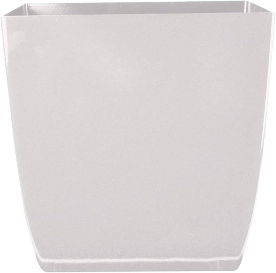 The HC Companies Aria Self Watering Square Plant Pot w/Drainage - Planters for Outdoor Plants & Indoor Plants - Lightweight & UV-Resistant Plastic Pots for Plants (10" Glossy White, Pack of 1)