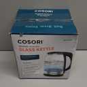 Cosori Electric Kettle, No Plastic Filter & Spout, 1.8Qt Tea Kettle & Hot Water Boiler For Coffee & Tea, Water Heater & Teapot, Automatic Shut Off, Borosilicate glass, Black, 1500W