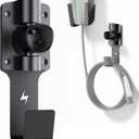 FOCSPROD for Tesla Charger Holder, with 180° Rotation Nozzle Dock, Metal J-Hook for Tesla Model 3/ Y/ X/ S Charger Cable Car Accessories Wall Connector Organizer Extra with Mobile Connector Holder