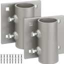 Dock Brackets Hardware Dock Side Leg Pipe Holder,Stationary/Floating Dock Posts Hardware Holder Sleeve for Pipe Pole,Heavy Duty,7/16" Holes for 3/8" Carriage Bolts