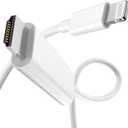 [Apple MFi Certified] Apple Lightning to HDMI Cable Adapter, 1080P Lightning to Digital AV Adapter Sync Screen Connector Compatible for iPhone 14 13 12 11 Pro Max XS XR X 8 to HD TV Projector Monitor (Off-white)