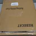 3 Tier Rolling Utility Cart with Drawer,REBECAT Utility Cart Made of Multifunctional Storage Organizer Tool for Kitchen,Bathroom,Living Room,Office(Gray)