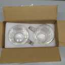 YUNCANG Double Wall Insulated Coffee Mugs, 16 Ounces - Clear Glass, Cappuccino & Latte Cups, Heat Resistant