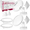 Nenesupply 19mm Flange Pump Kit Compatible w Spectra S2 S1 Breast Pumps Replacement for Spectra Pump Parts S2 Parts Accessories Inc Flange Duckbill Valve Backflow Protector Bottle for Pumping