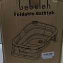 BEBELEH Collapsible Baby Bathtub with Thermometer Bathtub + Baby tub Sling + Newborn Sling Baby Bathtub Newborn to Toddler 0-24 Months The Ultimate Baby Bath Tub! (with Thermometer,Gray)