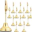 12 Pcs Table Number Holders Gold Metal Place Card Holders with Alligator Clip Table Card Holder Tables Number Stands Tables Sign Holders for Wedding Anniversary Birthday Party