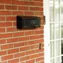ARCHITECTURAL MAILBOXES Townhouse Galvanized Steel, Wall-Mount Mailbox, Black Small
