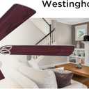 Westinghouse 7237100 Vintage Indoor Ceiling Fan with Light, 52 Inch, Brushed Nickel