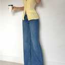 MakeMeChic Women's Halter Button Down Linen-Like Vest Business Office Sleeveless Tank Tops (XS)