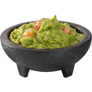 Restaurantware-4 Ounce Salsa Bowl, 1 3-Legged Design Molcajete Bowl - Microwavable, Dishwashable, Black Plastic Salsa Container, Shatterproof, For Sauces, Guacamole, and Cheese Dip
