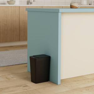 Bathroom Trash Can with Lid, KOEYLE 1 Pack 2.2 Gallon Automatic Touchless Garbage Can, Small Motion Sensor Smart Trash Can, Slim Waterproof Trash Bin for Bedroom, Bathroom, Office, Living Room (Black)