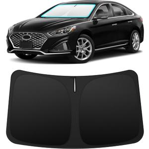 INSAUTO Custom Fit Windshield Sun Shade Accessories for Hyundai Sonata 2015-2019, Foldable Front Window Sunshade, UV & Heat Reflector, Keeps Interior Cool, Includes Storage Bag