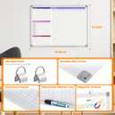 Fitness Tracker Magnetic Dry Erase Board for Wall,24 x 18 Inch Workout Calendar Plan Hanging Removable with Aluminum Frame for Gym Exercise Schedules and Checklists