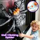 Wall Climbing Gecko Spiders,Realistic Lizard Wall Climbing Toy,Rechargeable Remote Control Robot Kids Toys,Dual Mode Floor & Wall Driving,Christmas Birthday Gift for Boys Girls Ages 3+ (Black)