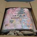 Wonnitar Pink Rugs for Bedroom Girls, Forest Print 8x10 Washable Rug, Boho Soft Ultra-Thin Non-Slip Large Woodland Jungle Carpet for Dorm, Apartment, Nursery, Living Room