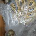 MyGift Vintage Gold Leaf Design Wall Hanging Hooks, Metal Monstera Leaves Wall Mounted Entryway Storage Coat Hooks, Set of 4  Handcrafted in India