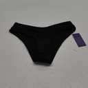 Leoparts Women's V Cut High Waisted Bikini Bottom Ribbed High Cut Cheeky Swimsuit Bathing Suit Bottoms (Medium, 824black)