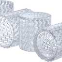 Aspen Creative 23646-60-4,Clear Glass Shade w/Diamond Pattern For Lighting fixture/Vanity Light/Wall Light/Pendent.Size:4-1/2"D x 4-3/4"H.Center Hole:1-5/8". Set of 4