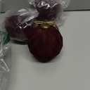 Blueweenly 12 Pcs 4 Inch Burgundy Large Velvet Christmas Ball Ornaments Vintage Christmas Plastic Ball Ornaments Flocked Tree Hanging Decoration for Xmas Party Wedding Home Decor