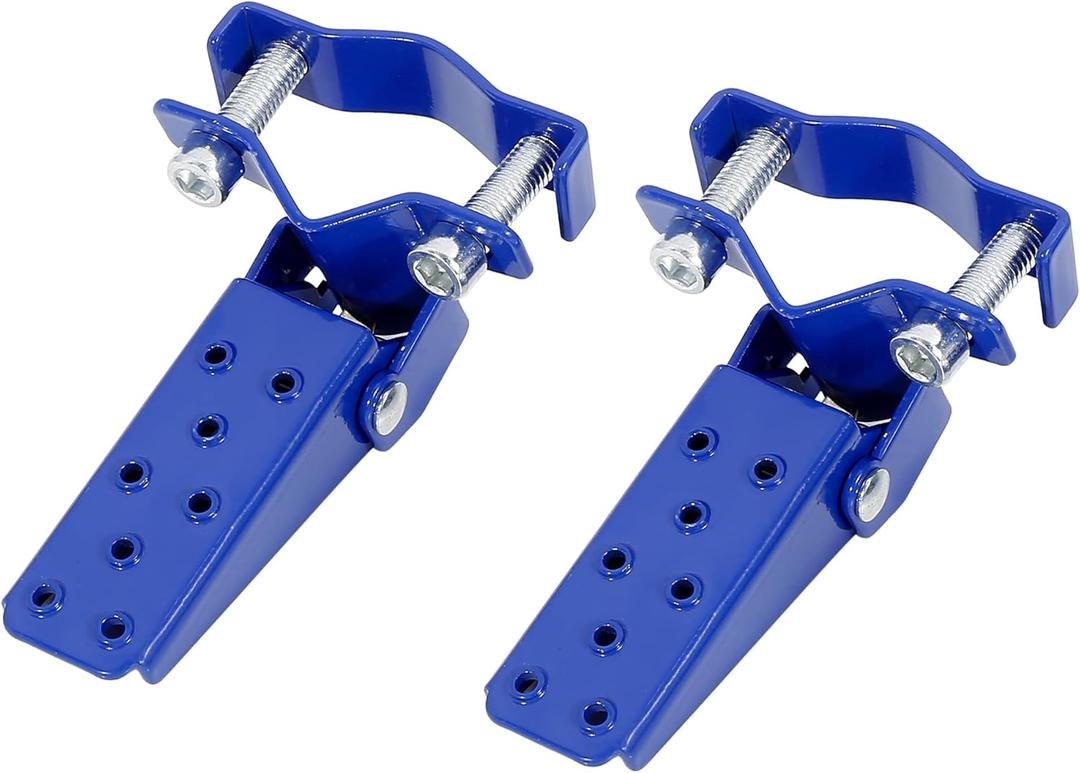 F FIERCE CYCLE 1 Pair 8mm Stainless Steel Universal Motorcycle Folding Rearsets Rear Footrest Footpeg Pedal Peg Bike Bicycle Cycling, Blue
