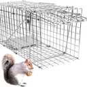 17.3" Heavy Duty Squirrel Trap, Folding Live Small Animal Cage Trap, Humane Traps, Catch and Release.