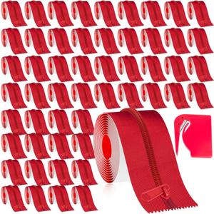 7ft x 3in Dust Barrier Zipper,48 Rolls Self-Adhesive Double Zipper
