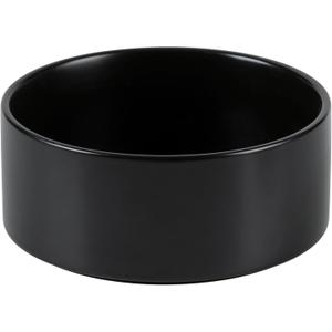 Non-Slip 8.2inch Ceramic Dog Food and Water Bowl for Large Breed Dogs, Pet Bowl for Replacement (Single Bowl, Black)